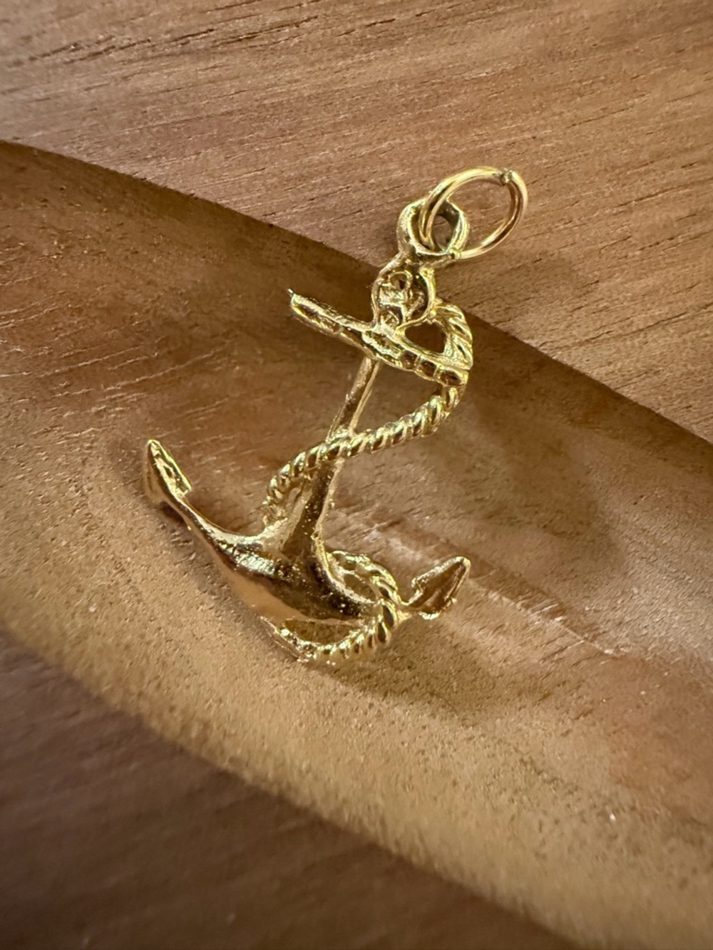 Gold Anchor Pendant Charm - Women Jewelry